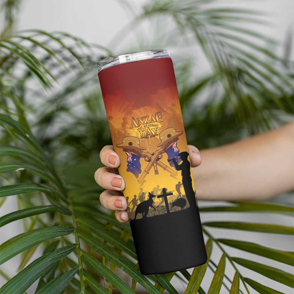 ANZAC Day Skinny Tumbler Australia And New Zealand Slouch Hats LT05 - Polynesian Pride