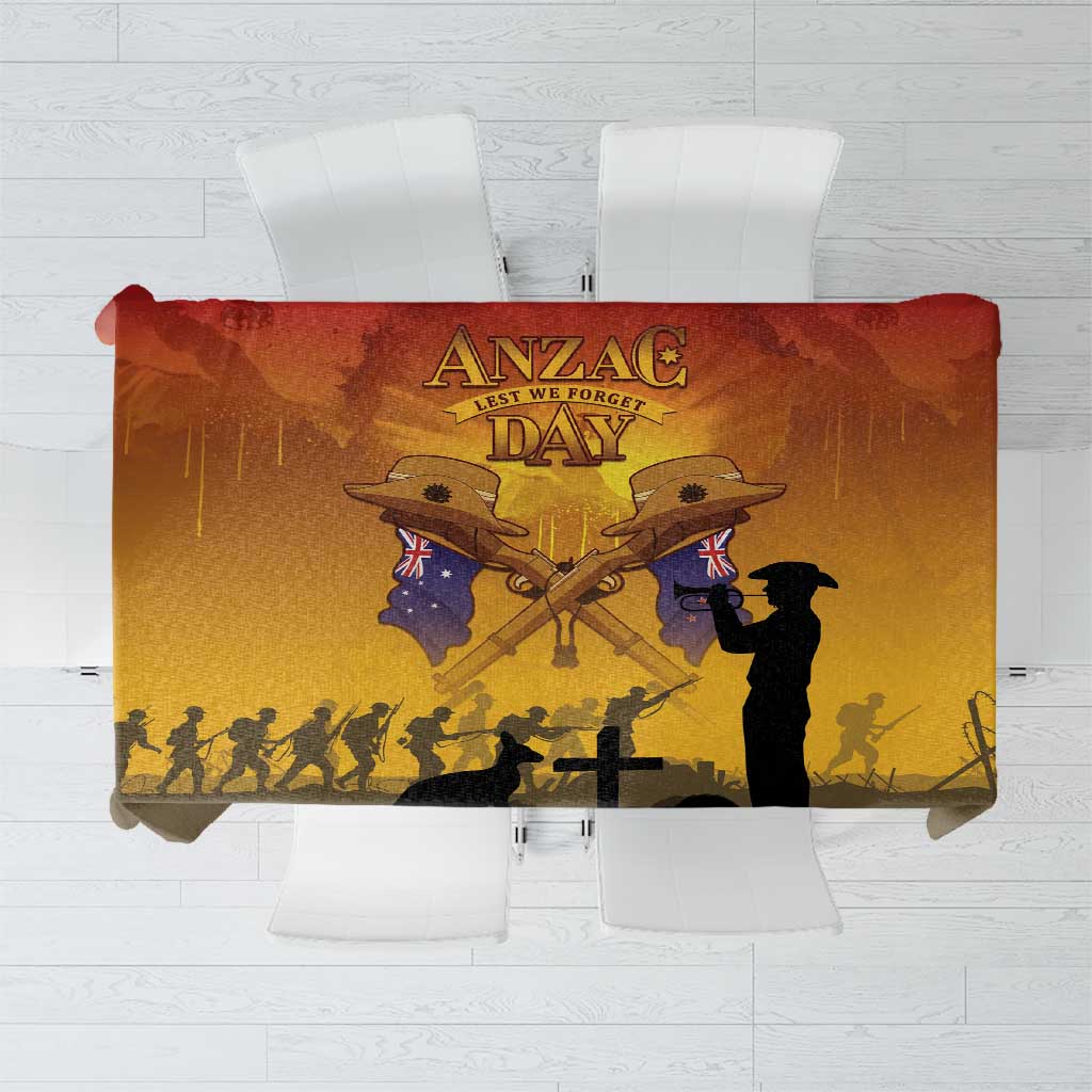 ANZAC Day Tablecloth Australia And New Zealand Slouch Hats