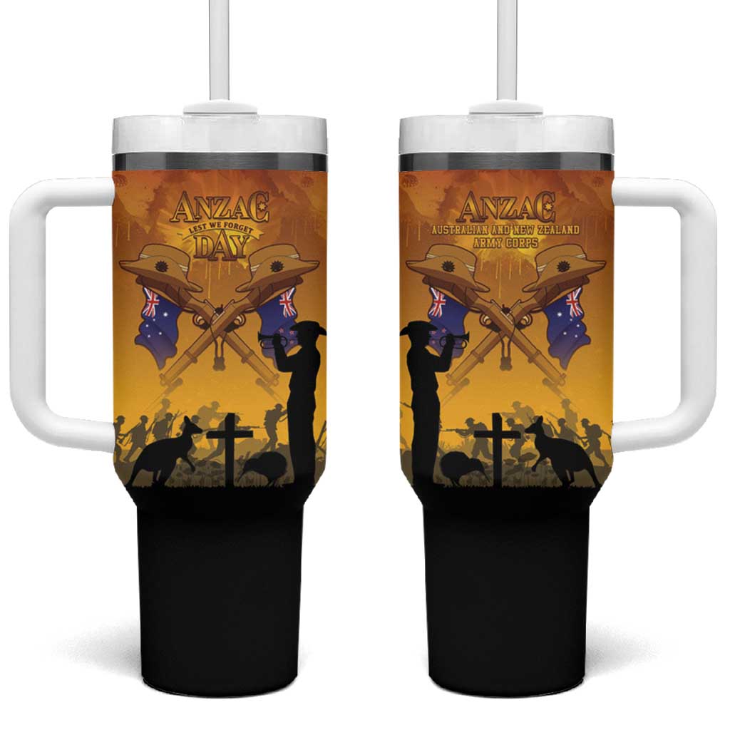 ANZAC Day Tumbler With Handle Australia And New Zealand Slouch Hats