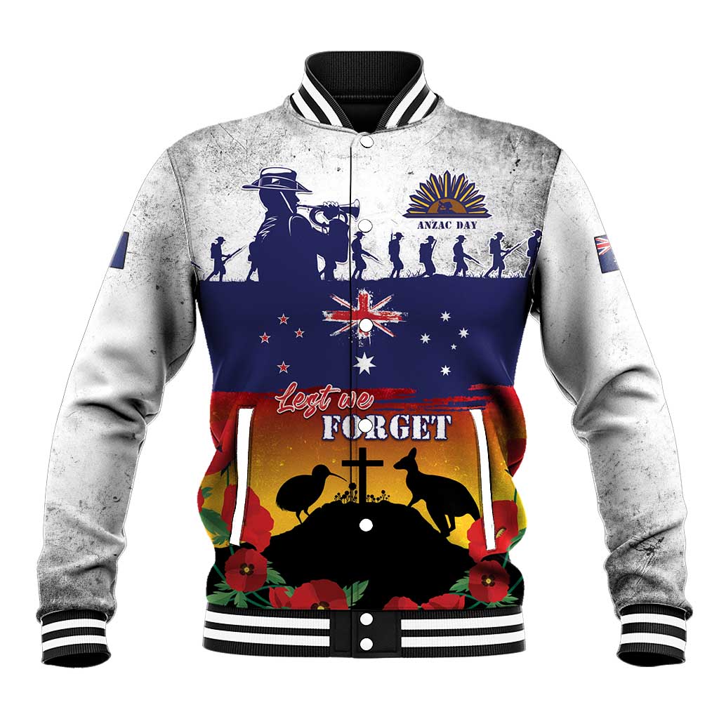 New Zealand And Australia ANZAC Last Post Baseball Jacket