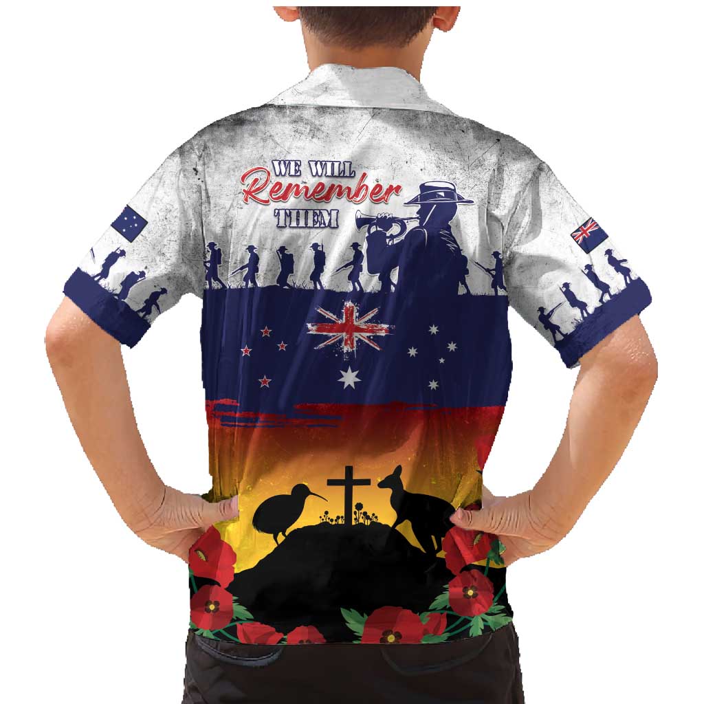 New Zealand And Australia ANZAC Last Post Family Matching Mermaid Dress and Hawaiian Shirt