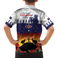 New Zealand And Australia ANZAC Last Post Family Matching Off Shoulder Short Dress and Hawaiian Shirt