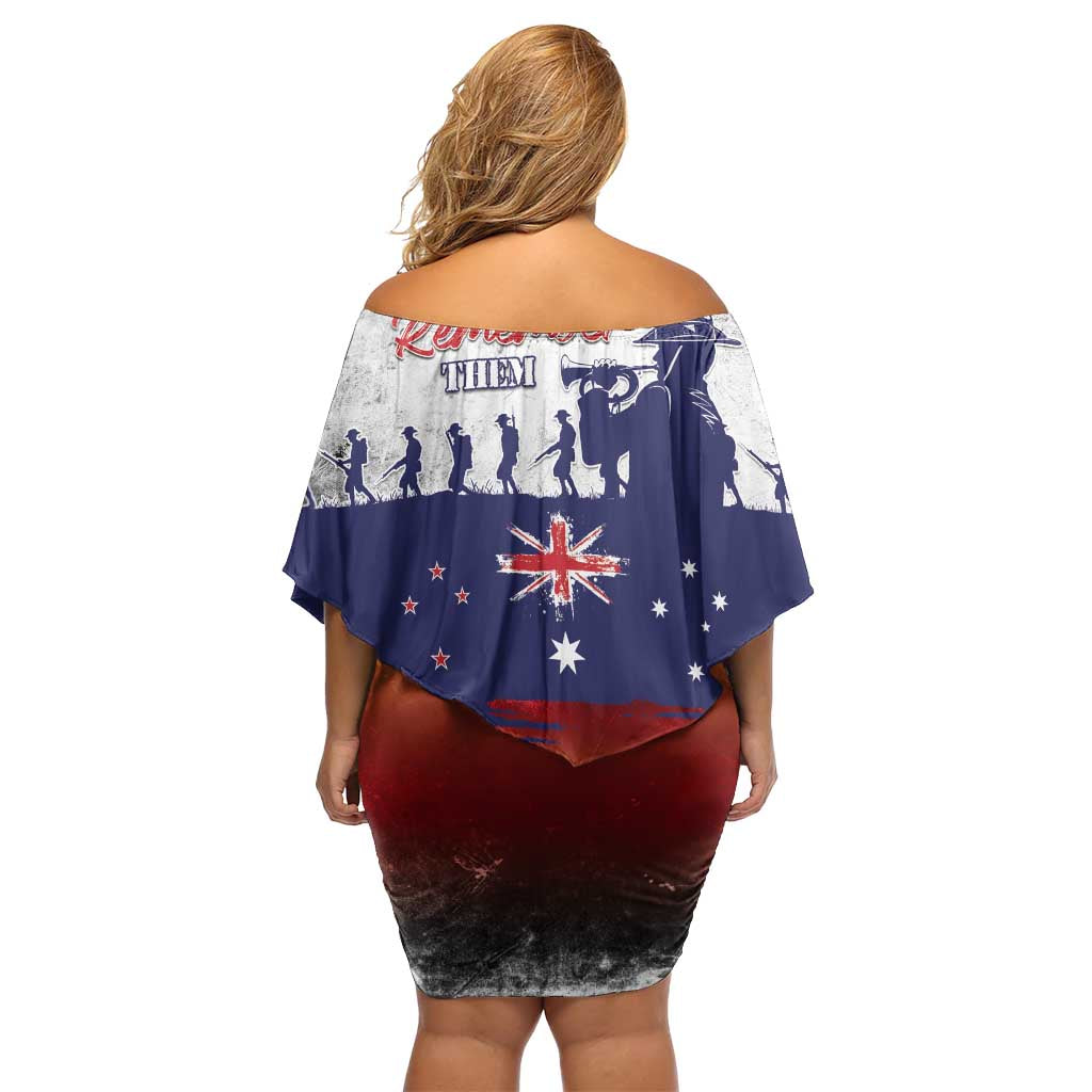 New Zealand And Australia ANZAC Last Post Family Matching Off Shoulder Short Dress and Hawaiian Shirt