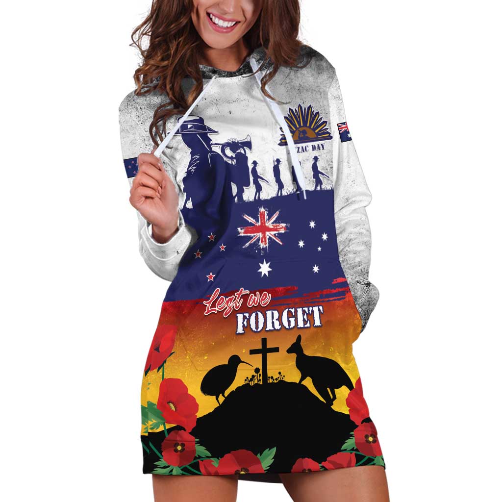 New Zealand And Australia ANZAC Last Post Hoodie Dress