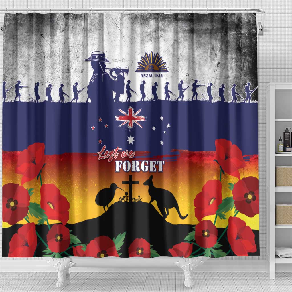 New Zealand And Australia ANZAC Last Post Shower Curtain