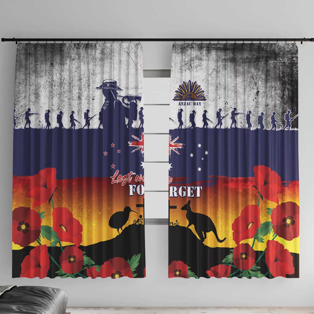 New Zealand And Australia ANZAC Last Post Window Curtain