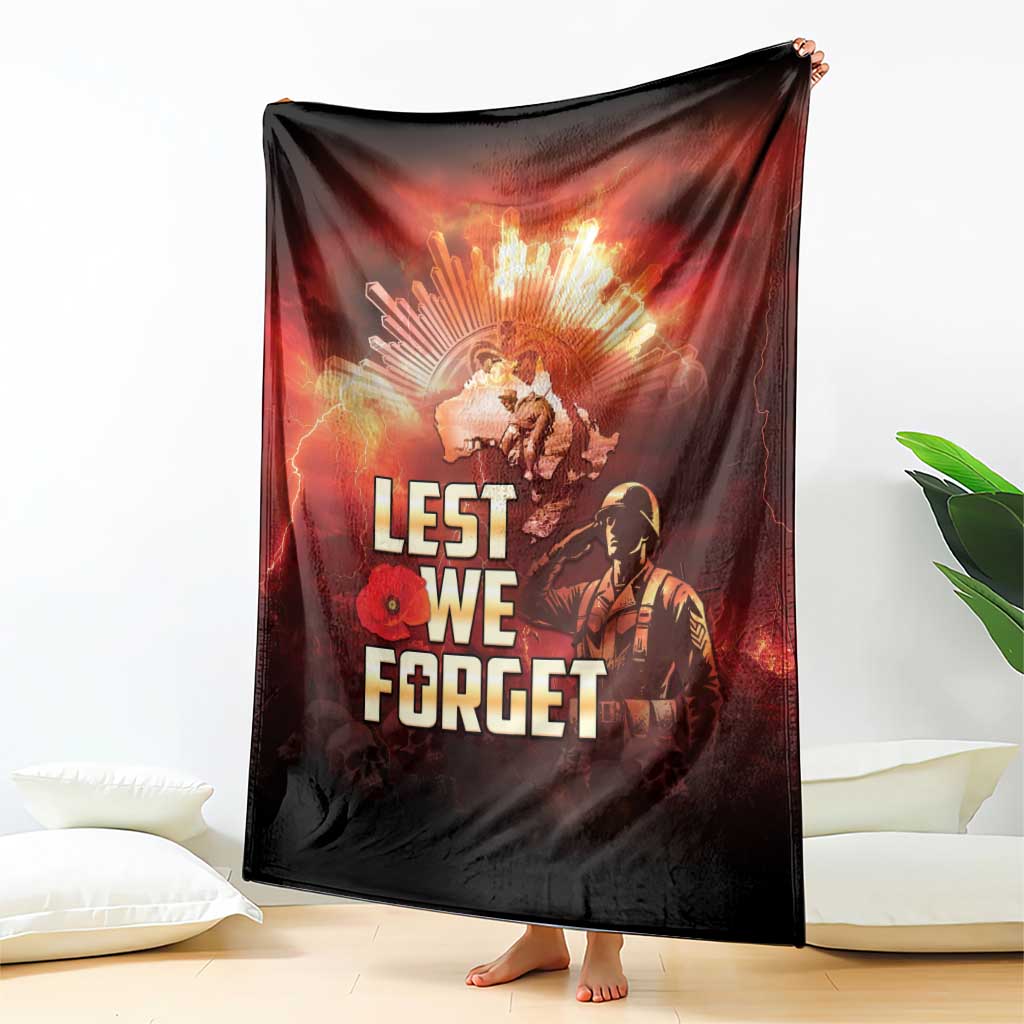 Honouring The ANZAC Spirit Blanket Gallipoli Lest We Forget