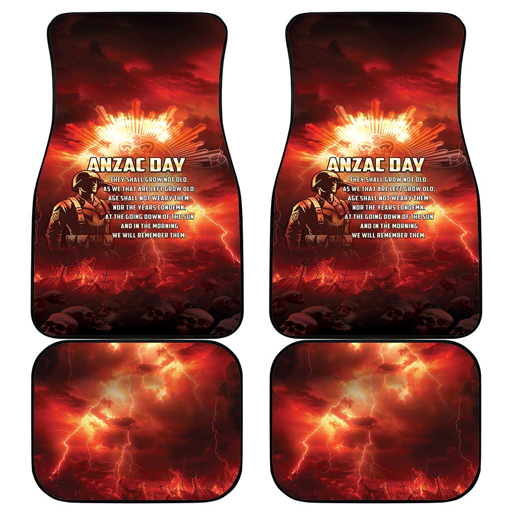 Honouring The ANZAC Spirit Car Mats Gallipoli Lest We Forget