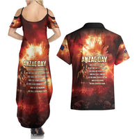 Honouring The ANZAC Spirit Couples Matching Summer Maxi Dress and Hawaiian Shirt Gallipoli Lest We Forget