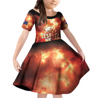 Honouring The ANZAC Spirit Family Matching Off Shoulder Short Dress and Hawaiian Shirt Gallipoli Lest We Forget