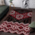 New Zealand Aotearoa Area Rug Red Taniko Art Maori Pattern