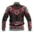 New Zealand Aotearoa Baseball Jacket Red Taniko Art Maori Pattern