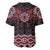 New Zealand Aotearoa Baseball Jersey Red Taniko Art Maori Pattern