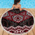 New Zealand Aotearoa Beach Blanket Red Taniko Art Maori Pattern