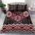 New Zealand Aotearoa Bedding Set Red Taniko Art Maori Pattern