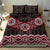 New Zealand Aotearoa Bedding Set Red Taniko Art Maori Pattern