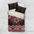 New Zealand Aotearoa Bedding Set Red Taniko Art Maori Pattern