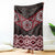 New Zealand Aotearoa Blanket Red Taniko Art Maori Pattern