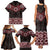 New Zealand Aotearoa Family Matching Tank Maxi Dress and Hawaiian Shirt Red Taniko Art Maori Pattern