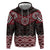 New Zealand Aotearoa Hoodie Red Taniko Art Maori Pattern