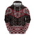 New Zealand Aotearoa Hoodie Red Taniko Art Maori Pattern