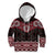 New Zealand Aotearoa Kid Hoodie Red Taniko Art Maori Pattern