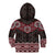 New Zealand Aotearoa Kid Hoodie Red Taniko Art Maori Pattern