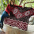 New Zealand Aotearoa Quilt Red Taniko Art Maori Pattern