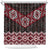 New Zealand Aotearoa Shower Curtain Red Taniko Art Maori Pattern