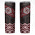 New Zealand Aotearoa Skinny Tumbler Red Taniko Art Maori Pattern