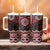 New Zealand Aotearoa Tumbler With Handle Red Taniko Art Maori Pattern