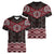 New Zealand Aotearoa Women V-Neck T-Shirt Red Taniko Art Maori Pattern