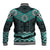 New Zealand Aotearoa Baseball Jacket Turquoise Taniko Art Maori Pattern