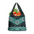 New Zealand Aotearoa Grocery Bag Turquoise Taniko Art Maori Pattern