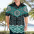 New Zealand Aotearoa Hawaiian Shirt Turquoise Taniko Art Maori Pattern