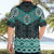 New Zealand Aotearoa Hawaiian Shirt Turquoise Taniko Art Maori Pattern