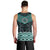 New Zealand Aotearoa Men Tank Top Turquoise Taniko Art Maori Pattern