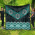 New Zealand Aotearoa Quilt Turquoise Taniko Art Maori Pattern