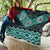 New Zealand Aotearoa Quilt Turquoise Taniko Art Maori Pattern