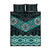 New Zealand Aotearoa Quilt Bed Set Turquoise Taniko Art Maori Pattern