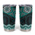 New Zealand Aotearoa Tumbler Cup Turquoise Taniko Art Maori Pattern