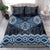 New Zealand Aotearoa Bedding Set Blue Taniko Art Maori Pattern