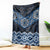 New Zealand Aotearoa Blanket Blue Taniko Art Maori Pattern