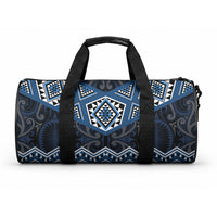 New Zealand Aotearoa Duffle Bag Blue Taniko Art Maori Pattern LT05 One size Blue - Polynesian Pride