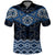 New Zealand Aotearoa Polo Shirt Blue Taniko Art Maori Pattern