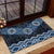 New Zealand Aotearoa Rubber Doormat Blue Taniko Art Maori Pattern