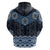 New Zealand Aotearoa Zip Hoodie Blue Taniko Art Maori Pattern