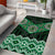 New Zealand Aotearoa Area Rug Green Taniko Art Maori Pattern