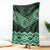 New Zealand Aotearoa Blanket Green Taniko Art Maori Pattern