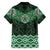 New Zealand Aotearoa Family Matching Long Sleeve Bodycon Dress and Hawaiian Shirt Green Taniko Art Maori Pattern